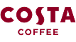 Costa Coffee logo with the word COSTA in large, bold, red letters above the word COFFEE in smaller, uppercase red letters, all on a transparent background.